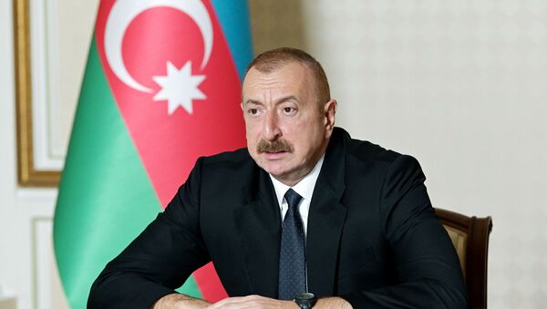 Президент Азербайджана Ильхам Алиев - Sputnik Латвия