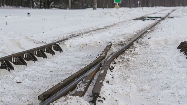 Железнодорожные пути, занесенные снегом - Sputnik Латвия