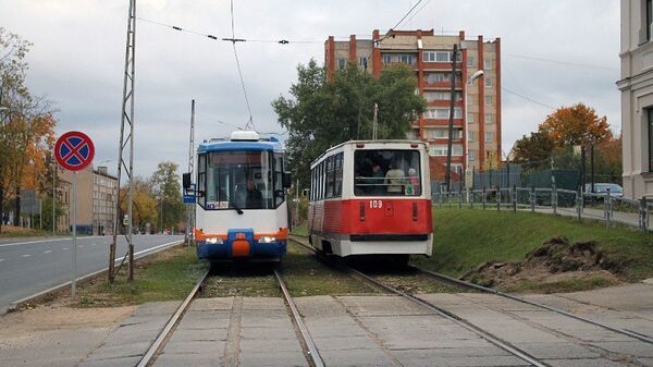 Трамвай на улице, в Даугавпилсе - Sputnik Latvija