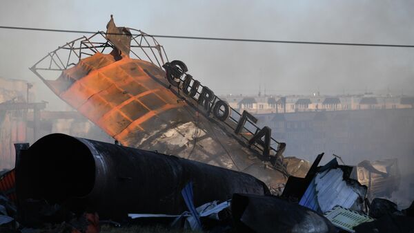 Пожар на АЗС в Новосибирске - Sputnik Латвия