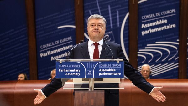 Президент Украины Петр Порошенко на заседании Парламентской Ассамблеи Совета Европы - Sputnik Latvija