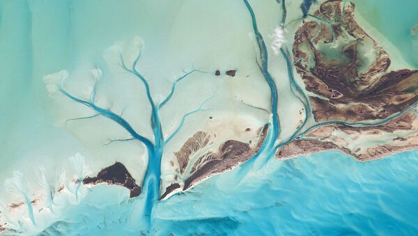 Вид из космоса на Лонг-Айленд, Багамские острова - Sputnik Латвия