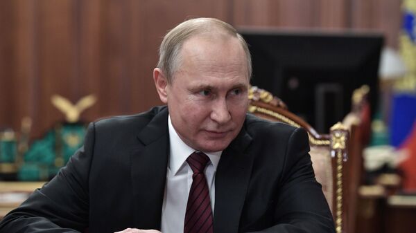 Президент РФ Владимир Путин в Кремле - Sputnik Латвия