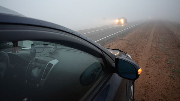 Утренний туман по дороге - Sputnik Латвия