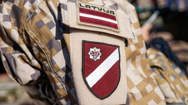 Latvijas armijas karavīra uzšuve. Foto no arhīva - Sputnik Latvija
