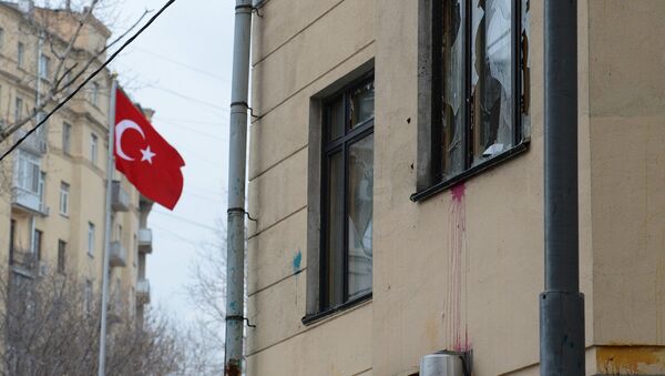 Акция протеста в Москве против действий ВВС Турции - Sputnik Latvija