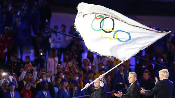 Olimpiskais karogs. Foto no arhīva - Sputnik Latvija