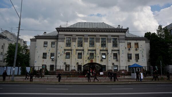 Здание посольства России на Украине в Киеве - Sputnik Latvija
