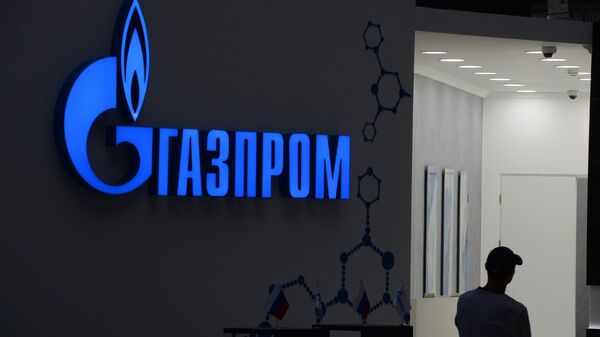 Kompānijas Gazprom logotips. Foto no arhīva - Sputnik Latvija