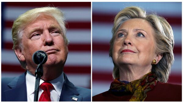 Кандидаты в президенты Дональд Трамп и Хиллари Клинтон - Sputnik Латвия