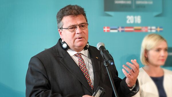 Министр иностранных дел Литвы Линас Линкявичюс - Sputnik Латвия