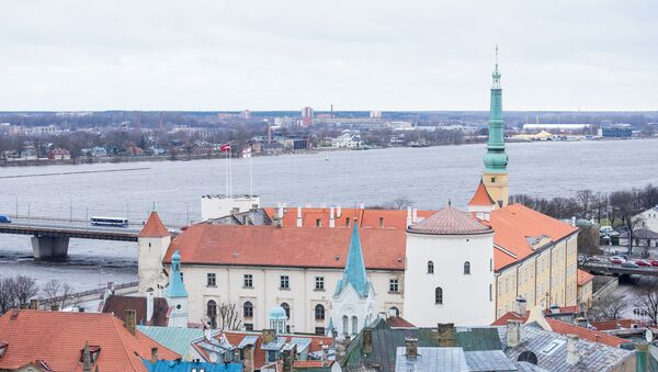Вид на Ригу с Домского собора - Рижский замок, резиденция президента - Sputnik Latvija