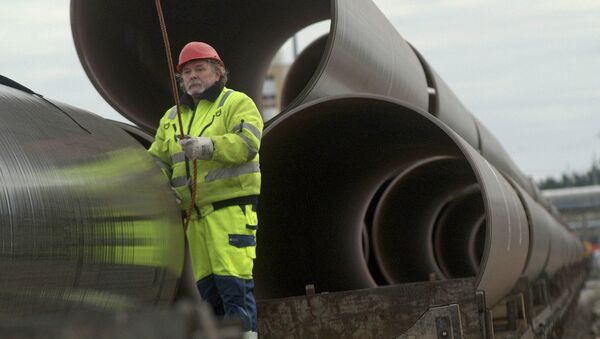 Первые трубы для строительства газопровода OPAL, архивное фото - Sputnik Латвия