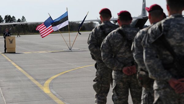 Флаги США, Эстонии и НАТО на авиабазе Эмари - Sputnik Латвия