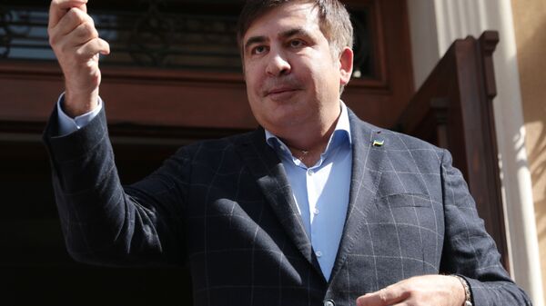 Bijušais Gruzijas prezidents un Odesas apgabala gubernators Mihails Saakašvili - Sputnik Latvija