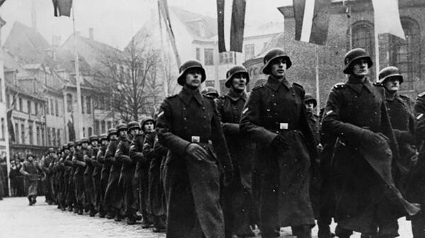 Latviešu leģionāru parāde 1943. gada 18. novembrī - Sputnik Latvija