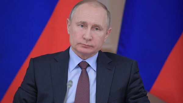 Президент РФ Владимир Путин, 6 марта 2018 - Sputnik Латвия